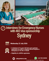 Interviews for Emergency Nurses, Sydney Australia - 22nd July 2026. Apply now!