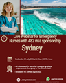 Live Webinar for Emergency Nurses, Sydney Australia - 22nd July 2026. Register now!